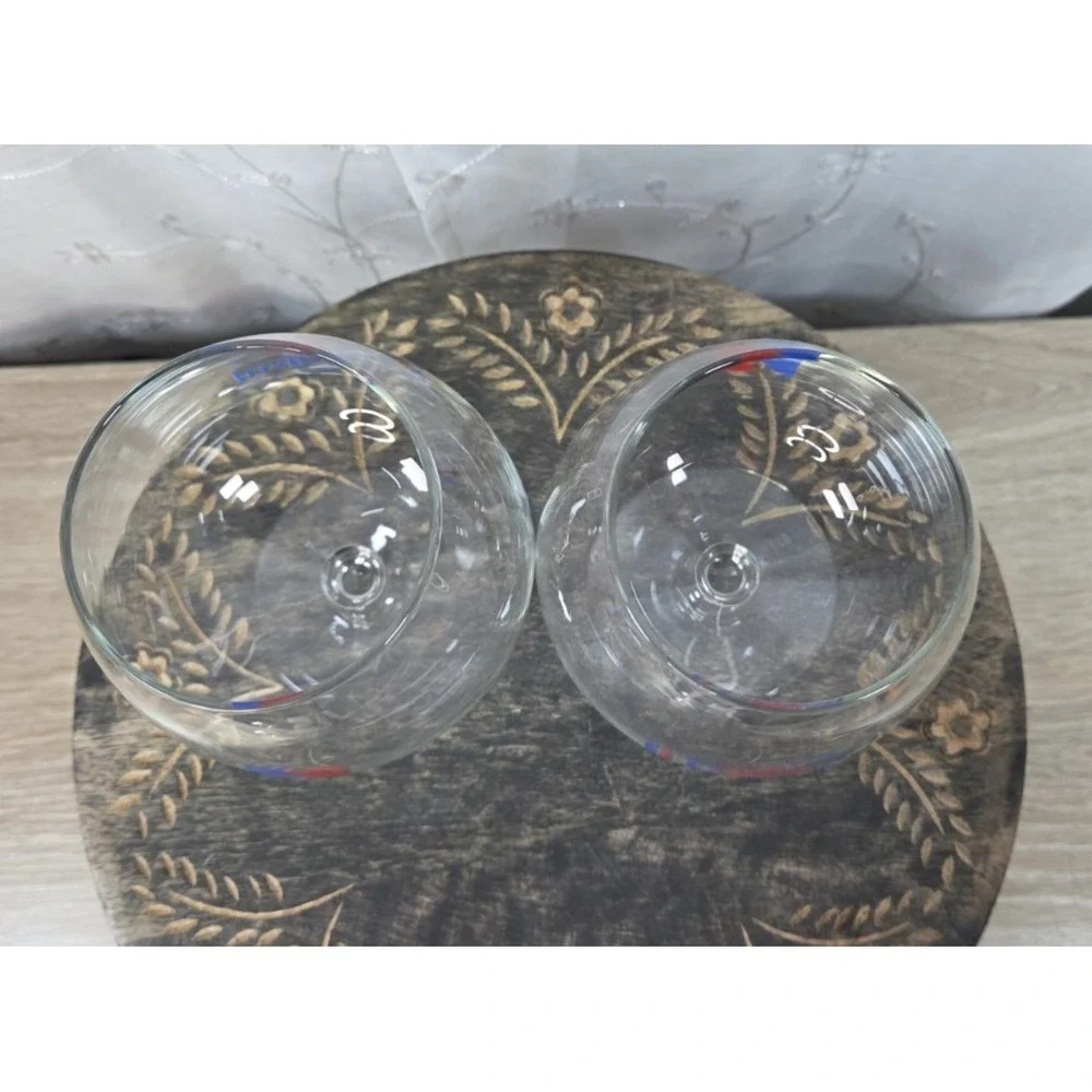 Carnival‎ Cruise Line the Fun Ships Brandy Sniffers Set of 2 Clear Glass